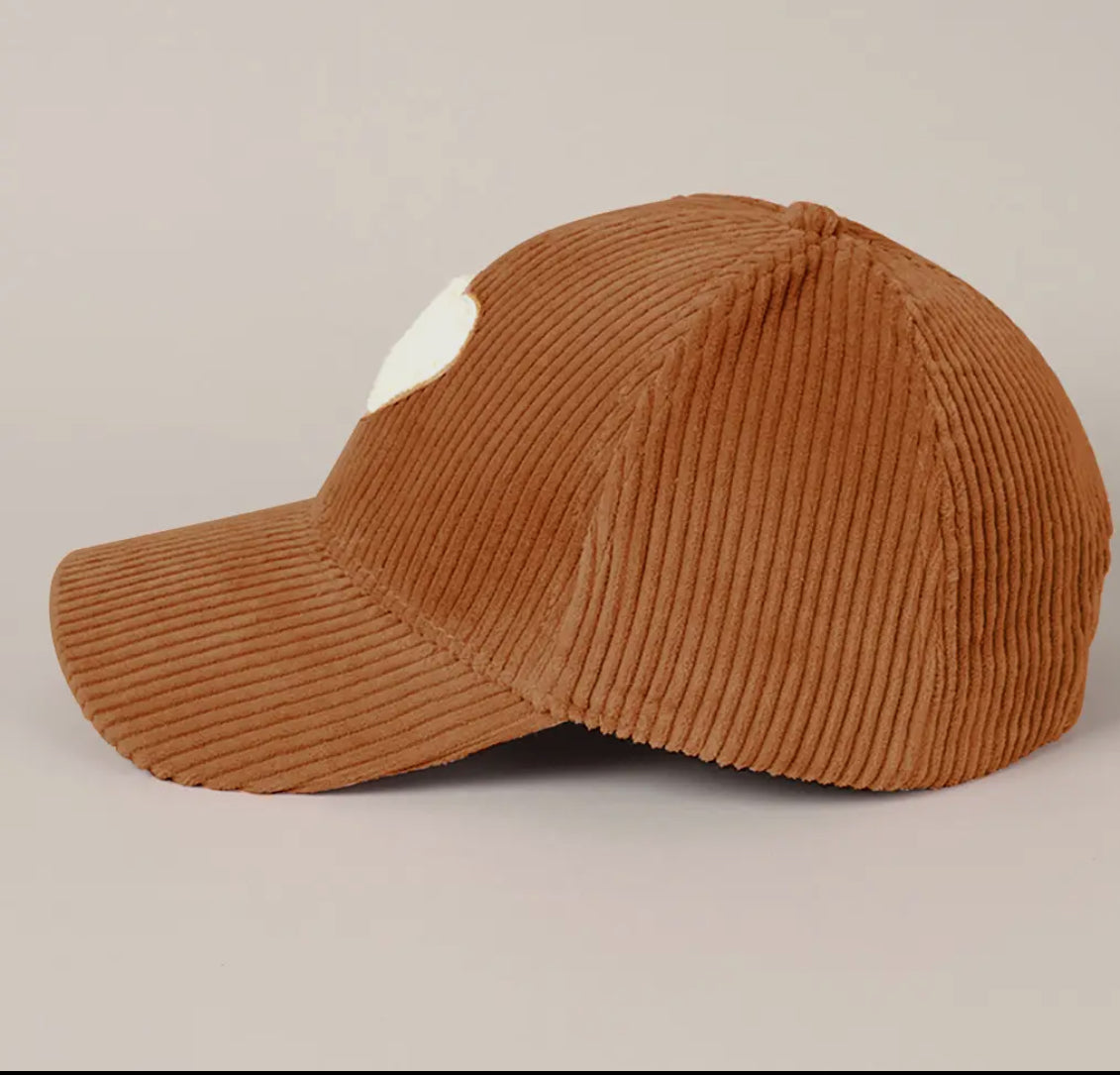 Heart 3D Corduroy Hat