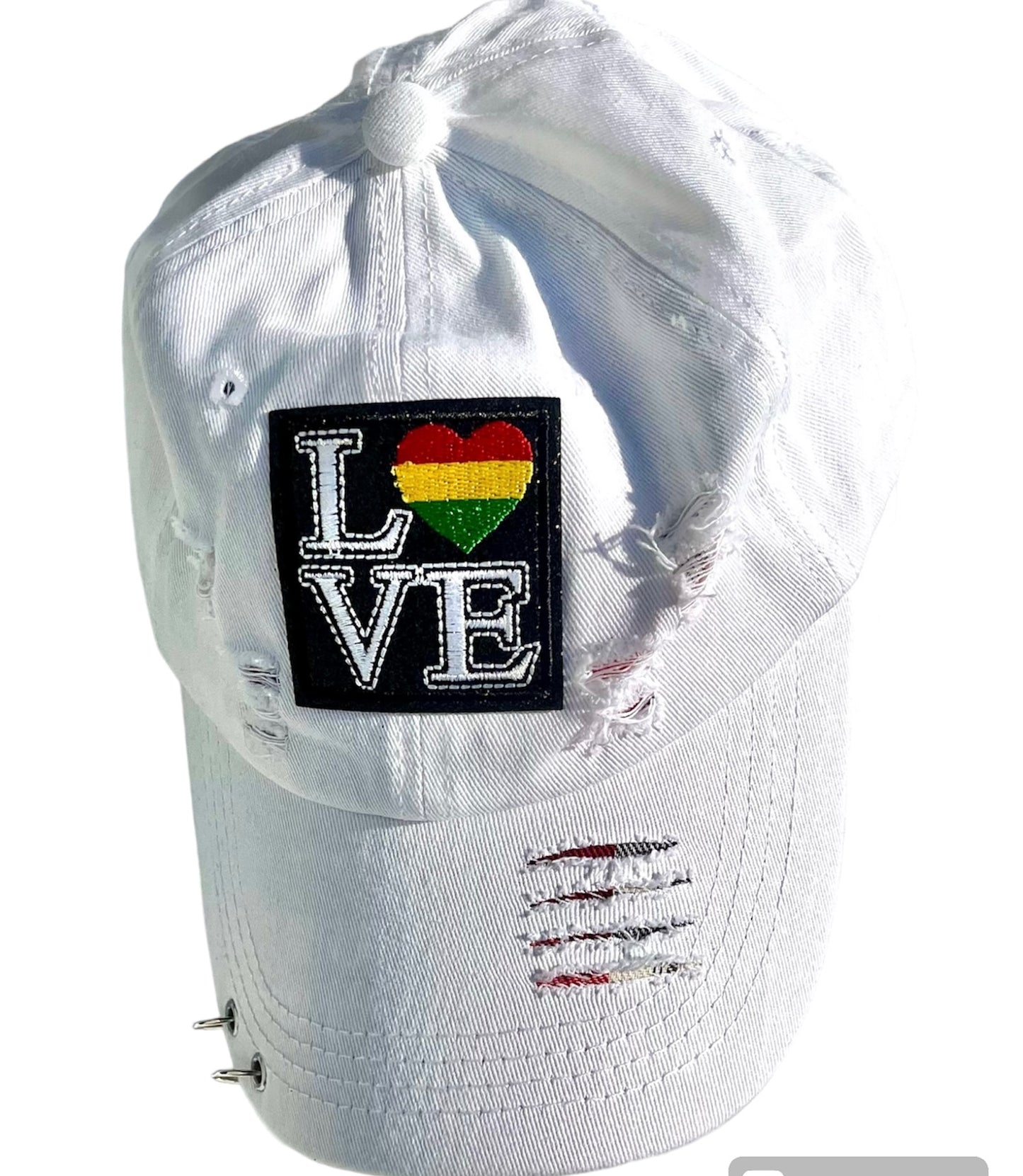 Love distressed  hat