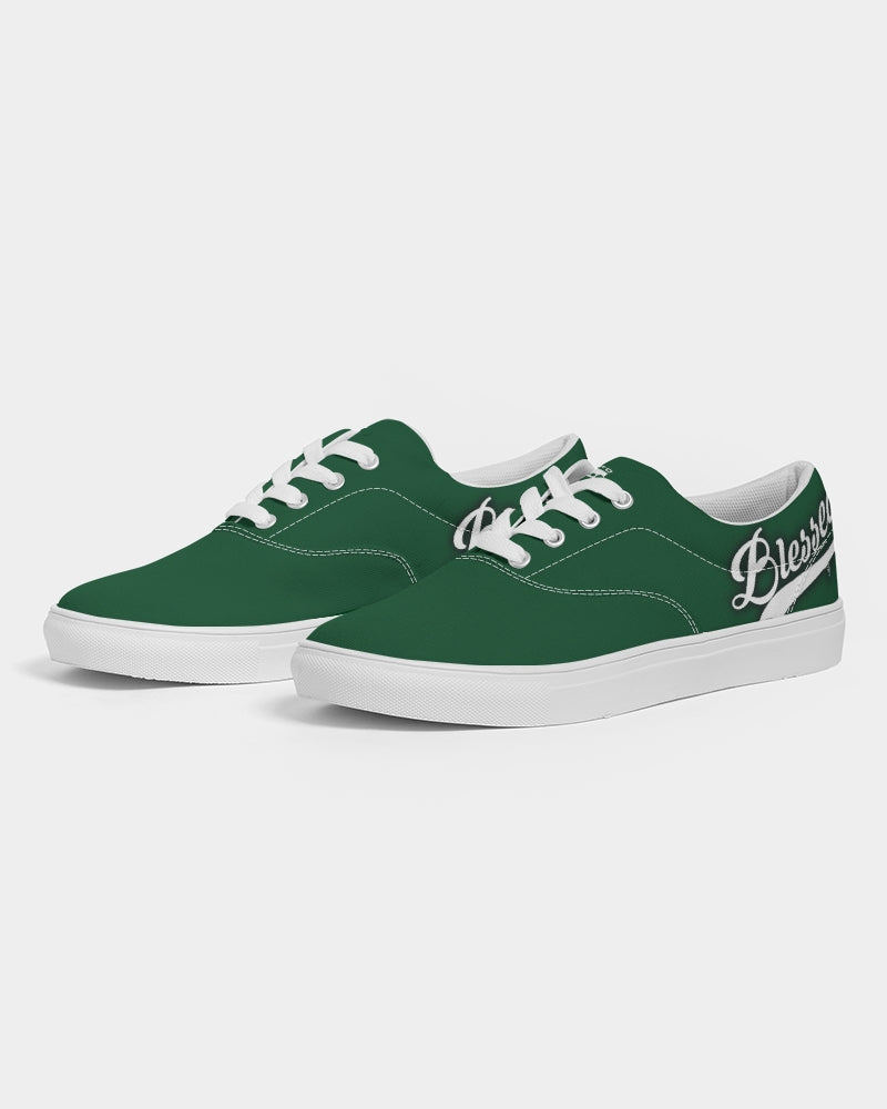 Blessed in Green- Women's Lace Up Canvas Shoe