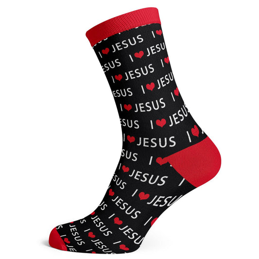 I Heart Jesus Socks