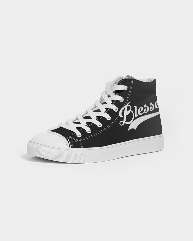 Blessed in black ombre Men's Hightop Canvas Shoe