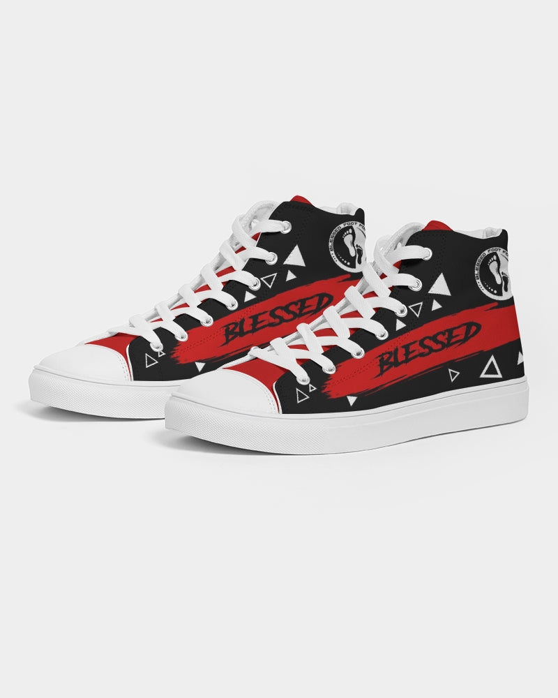 Women's High-top Canvas Sneaker - Blessed in Double Red