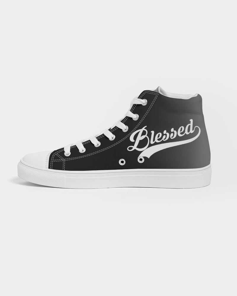 Blessed in black ombre Men's Hightop Canvas Shoe