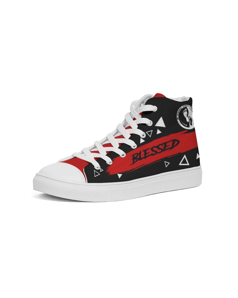 Women's High-top Canvas Sneaker - Blessed in Double Red