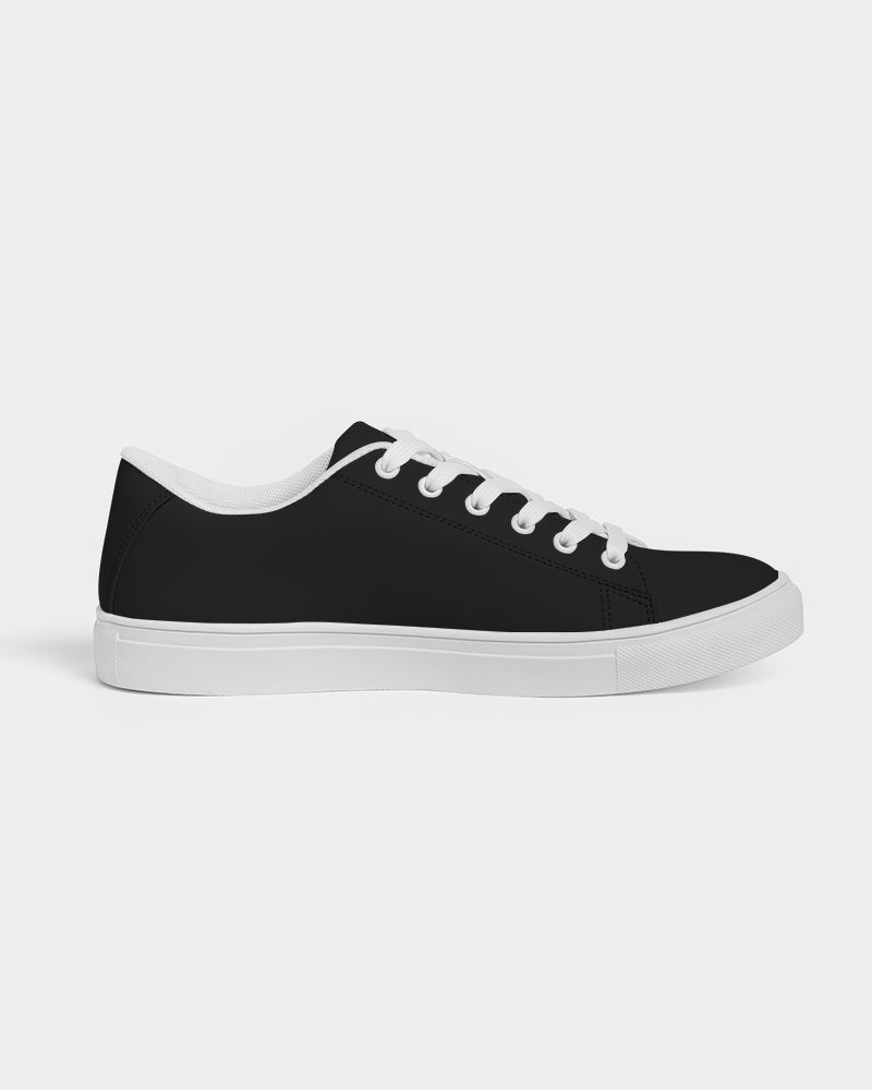 Women's Faux-Leather Sneaker- Simply blessed -black