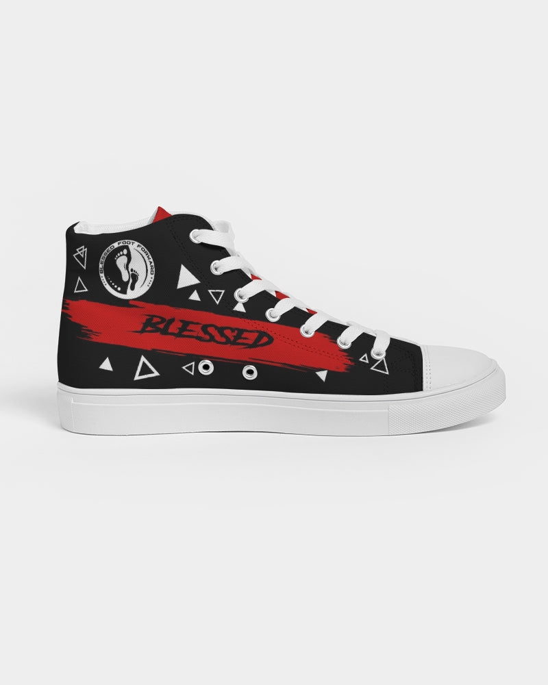 Women's High-top Canvas Sneaker - Blessed in Double Red