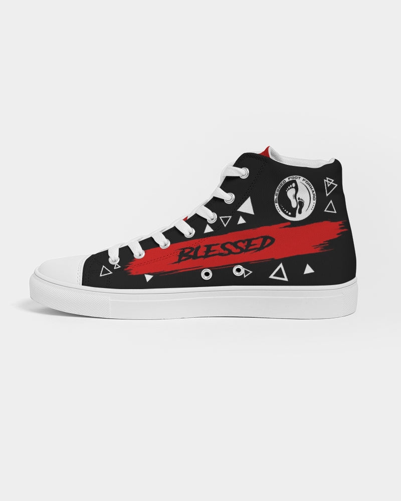 Women's High-top Canvas Sneaker - Blessed in Double Red