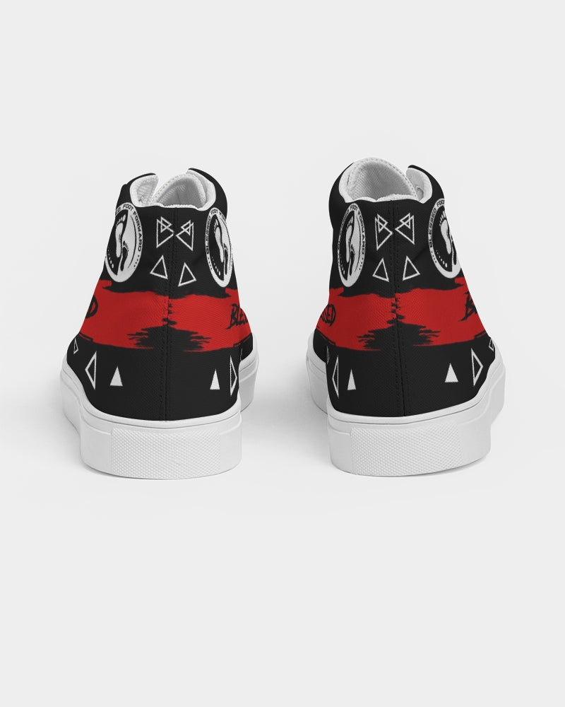 Red and black canvas on sale shoes