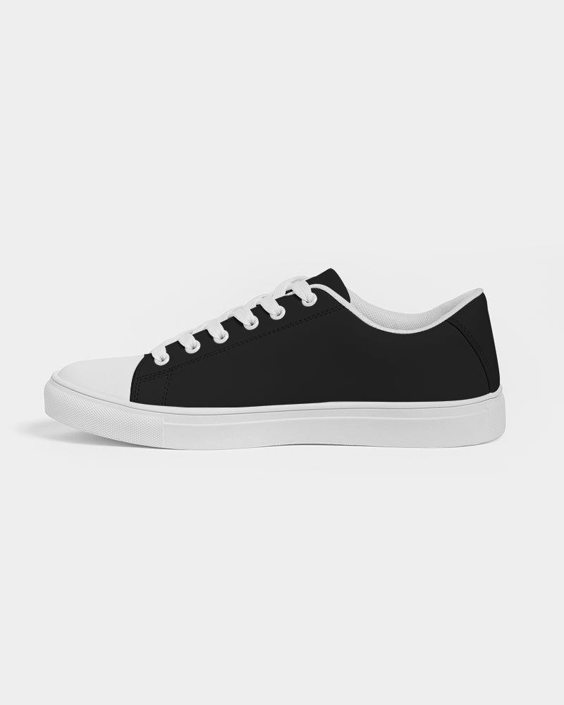 Women's Faux-Leather Sneaker- Simply blessed -white toe