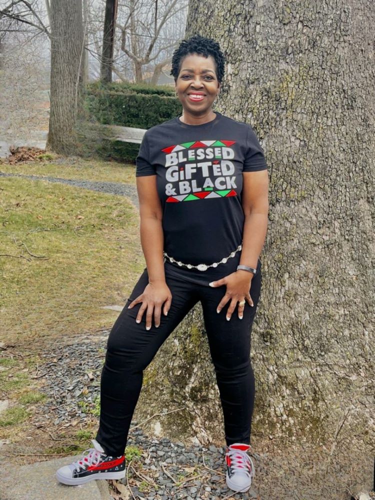 Blessed, Gifted & Black Ladies fitted T-shirt