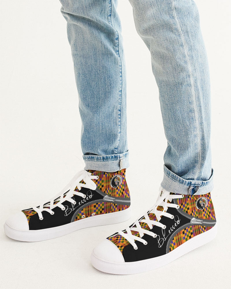 Kente Blessed High-top Men's Canvas Shoe