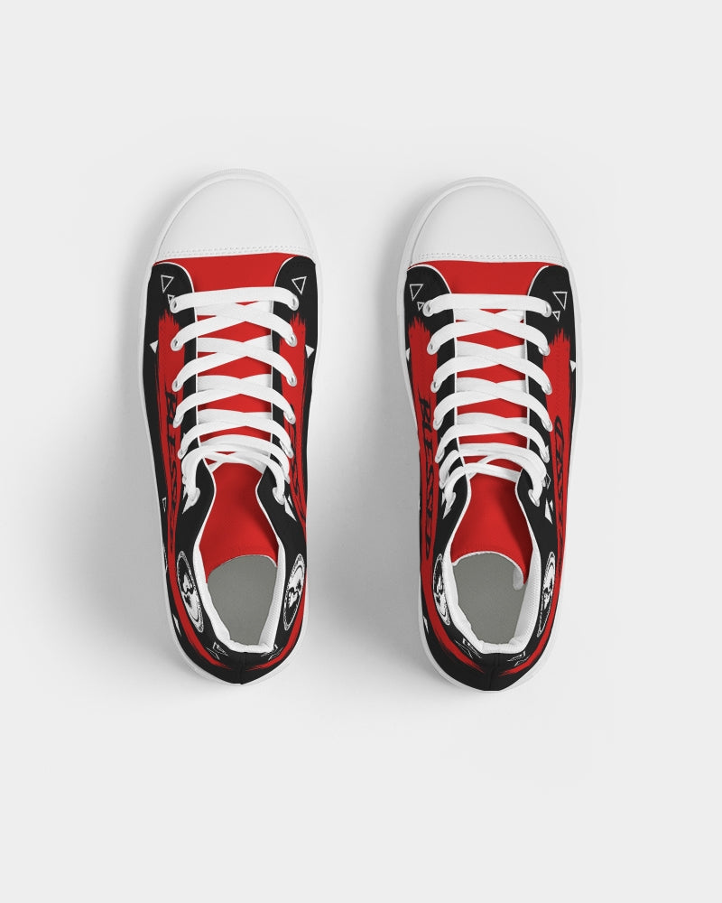 Men's High-top Canvas Sneaker-Blessed in Double Red