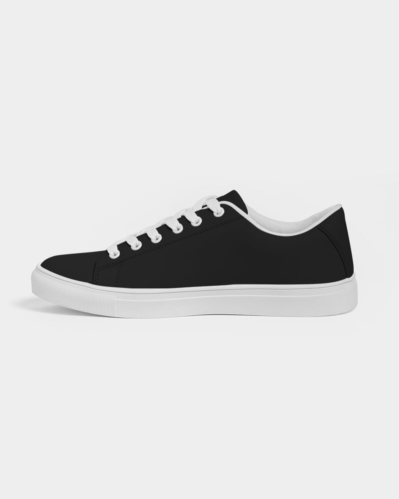 Women's Faux-Leather Sneaker- Simply blessed -black