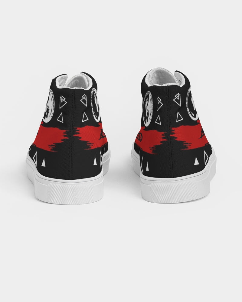 Men's High-top Canvas Sneaker-Blessed in Double Red