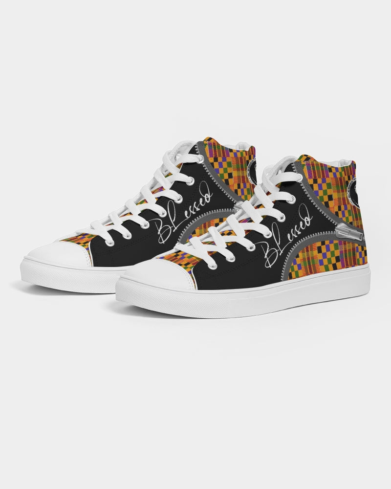 Kente Blessed High-top Men's Canvas Shoe